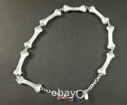 Vivienne Westwood Diamante Dog Bone Choker Necklace. Gift Bag & Gift Box