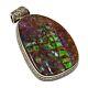 Wedding Gift For Her 925 Sterling Silver Natural Ammolite Jewelry Multy Pendant