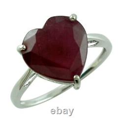 Wedding Gift For Her 925 Sterling Silver Ruby Gemstone Jewelry Ring Size 7