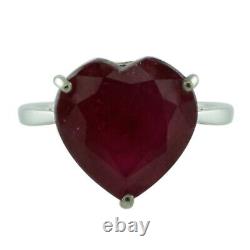 Wedding Gift For Her 925 Sterling Silver Ruby Gemstone Jewelry Ring Size 7
