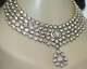 Wedding Gift Jewelry Pave Rose Cut Diamond Polki Necklace, 925 Sterling Silver