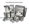 Wholesale 200 500 1000 Silver Foil Cotton Filled Jewelry Gift Boxes Choose Size