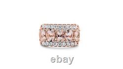 Woman 925 Sterling Silver Natural Morganite Ring Fine Jewelry Gift For Mom