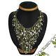 Woman Gift 925 Silver Jewelry Natural Peridot Beaded Necklace C45