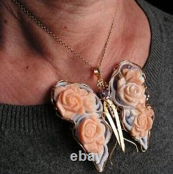 Women 925 Sterling Silver Butterflies Necklace Pendant Butterfly Jewelry Gifts