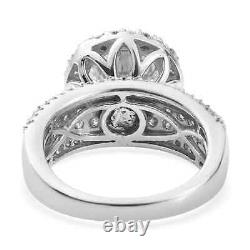 Women 925 Sterling Silver Moissanite Ring Jewelry Gift Size 6 Cts 3.7