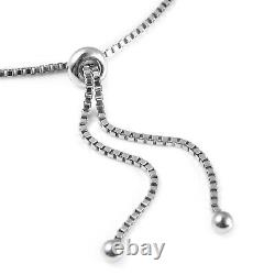 Women Jewelry Gift 925 Silver Bolo Bracelet Rhodium Over Moissanite Size 9 Ct 2
