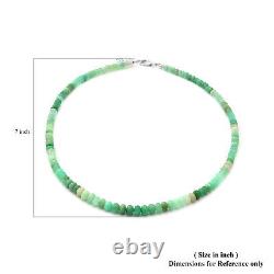 Women Jewelry Gift 925 Sterling Silver Chrysoprase Beaded Necklace For Ct 100
