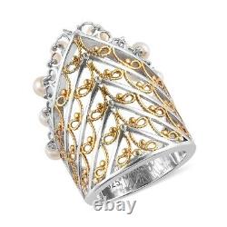 Women Jewelry Gifts 925 Silver 14K Yellow Gold Over Cubic Zirconia Ring Size 6