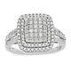 Women Jewelry Gifts Cluster Ring 925 Sterling Silver White Diamond Size 10 Ct 1