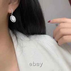 Women's Gorgeous Round Lab Created Drop Earring Wedding Jewelry Gift 925 Silver