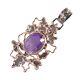 XMAS DAY GIFT Gemstone Amethyst Pendant 925 Sterling Silver Gold Plated Jewelry