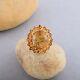 XMAS Gift Natural Oval Marquise Citrine Flower Ring 925 Sterling Silver Jewelry