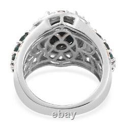Yellow Gold 925 Silver Platinum Over Grandidierite Halo Ring Gift Jewelry Size 5